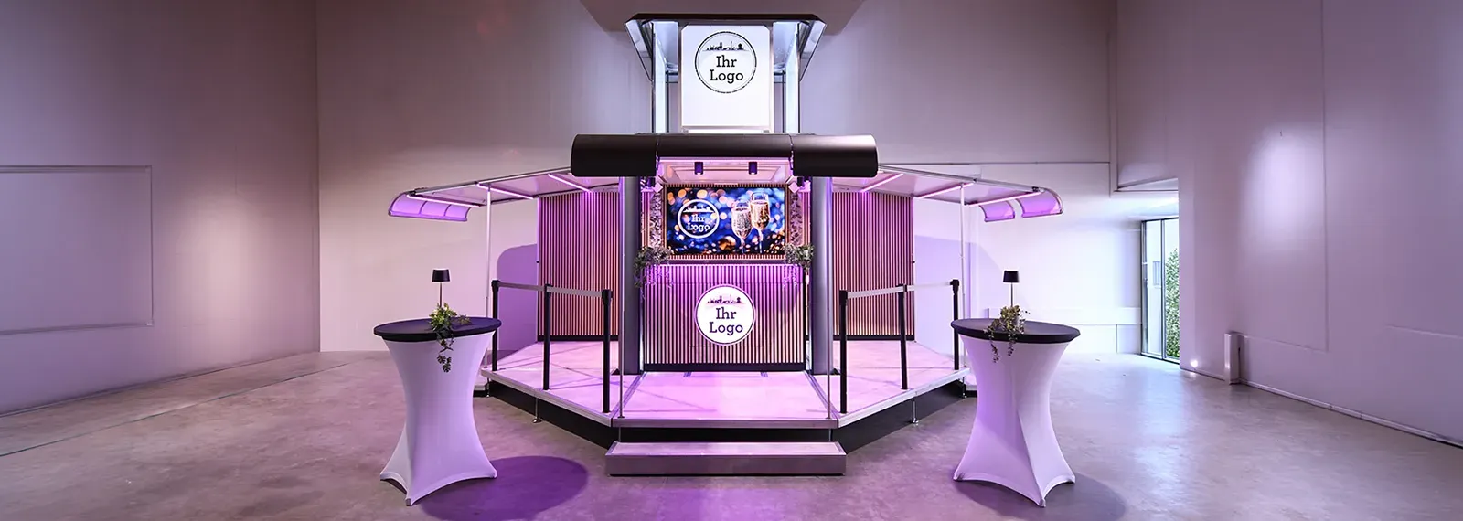 Mobiler Messestand & Promotionstand mieten - Stiglerie cube München